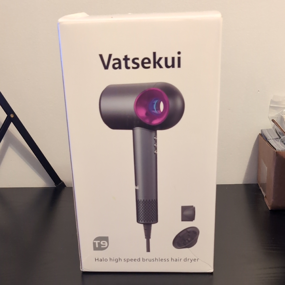 Vatsekui T9 Halo High Speed Brushless Hair Dryer with Pink Accent Magnetic